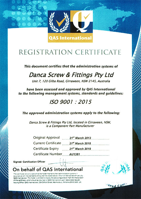 ISO Accreditation Certificate